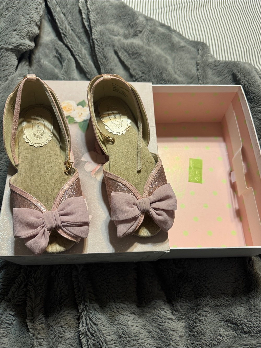 Joyfolie girls Cindy flat blush shoes